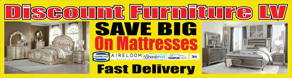 Discount Furniture Sale in Las Vegas Featuring Significant Savings on Mattresses.